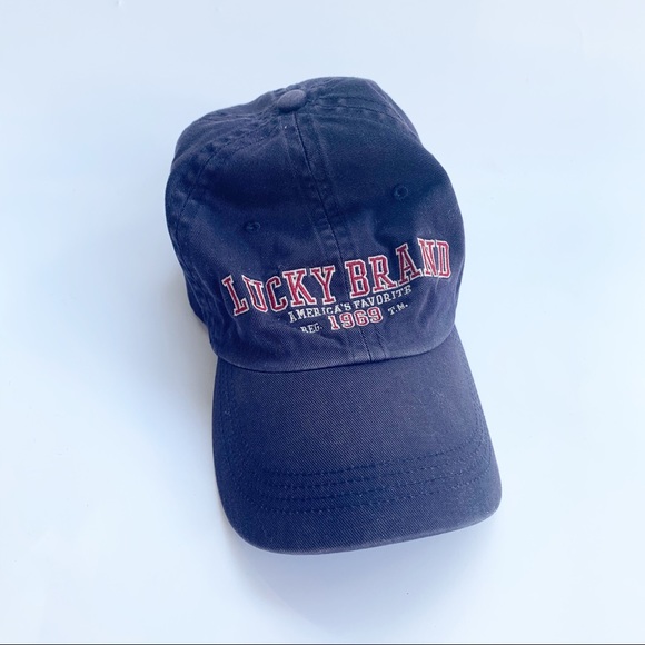Vintage Other - Early 2000s Lucky Brand Navy Blue Baseball Cap